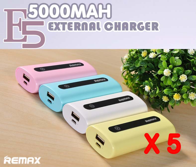 리맥스 보조배터리 5000mAh (5핀케이블포함) (5개단위 대량구매)